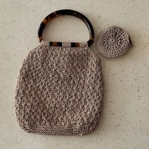 EXPRESS vintage 90s macrame woven bag